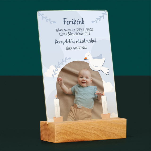 Fotó És Felirat: Keresztelőd Alkalmából Kívánságok - Akrilüvegre Nyomtatott Kép