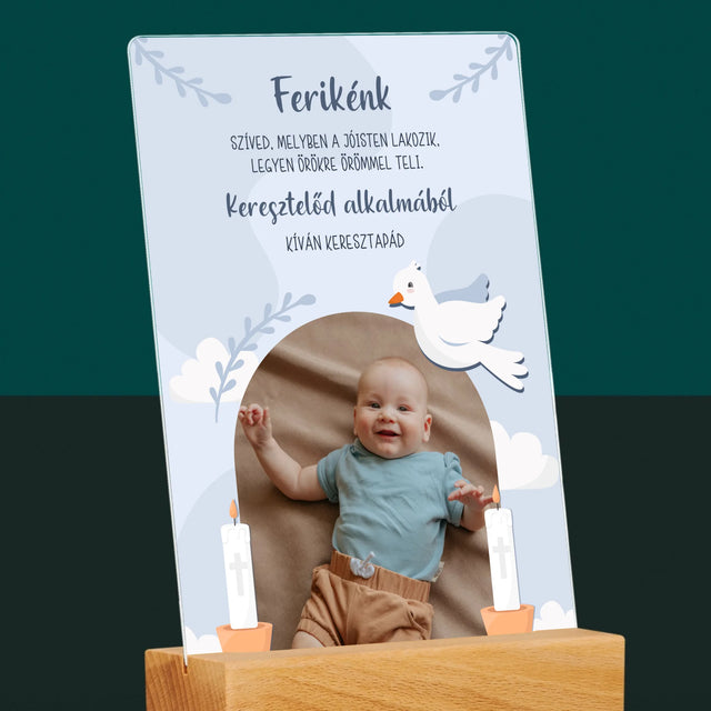 Fotó És Felirat: Keresztelőd Alkalmából Kívánságok - Akrilüvegre Nyomtatott Kép