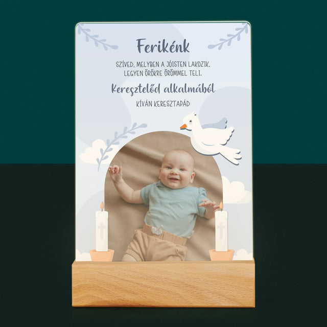 Fotó És Felirat: Keresztelőd Alkalmából Kívánságok - Akrilüvegre Nyomtatott Kép