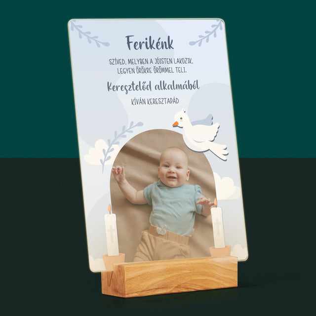 Fotó És Felirat: Keresztelőd Alkalmából Kívánságok - Akrilüvegre Nyomtatott Kép
