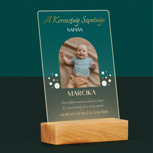 Fotó És Felirat: A Keresztség Szentsége - Akrilüvegre Nyomtatott Kép