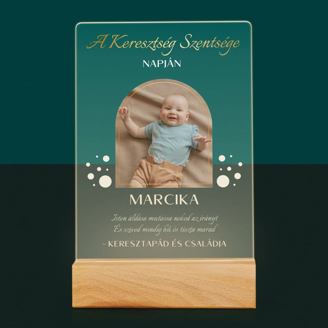 Fotó És Felirat: A Keresztség Szentsége - Akrilüvegre Nyomtatott Kép