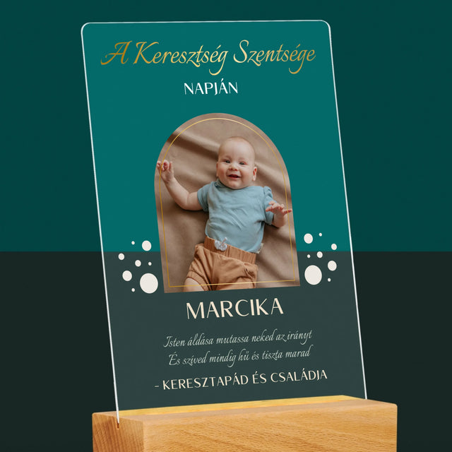 Fotó És Felirat: A Keresztség Szentsége - Akrilüvegre Nyomtatott Kép