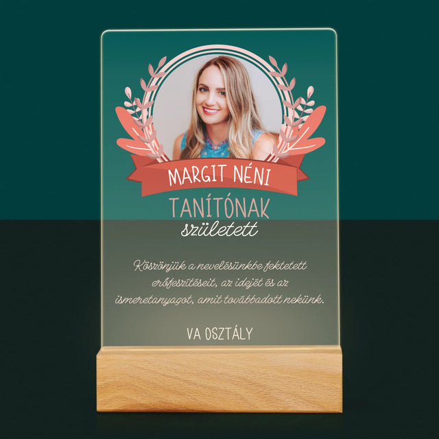 Fotó És Felirat: Tanítónak Született - Akrilüvegre Nyomtatott Kép