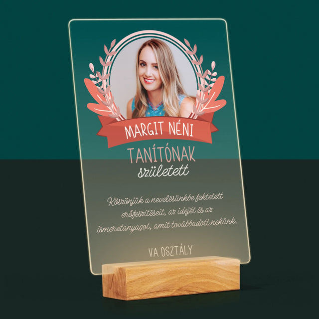 Fotó És Felirat: Tanítónak Született - Akrilüvegre Nyomtatott Kép
