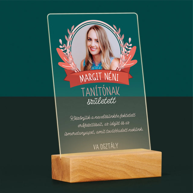 Fotó És Felirat: Tanítónak Született - Akrilüvegre Nyomtatott Kép