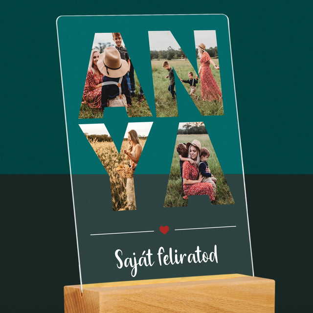 Szó Fotókból: Anya Kollázs A Képeidből - Akrilüvegre Nyomtatott Kép