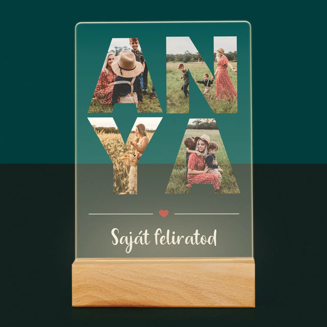 Szó Fotókból: Anya Kollázs A Képeidből - Akrilüvegre Nyomtatott Kép