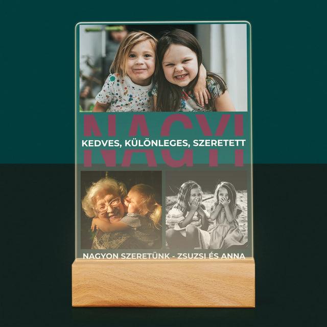 Fotókollázs: Nagymama Jellemzői - Akrilüvegre Nyomtatott Kép