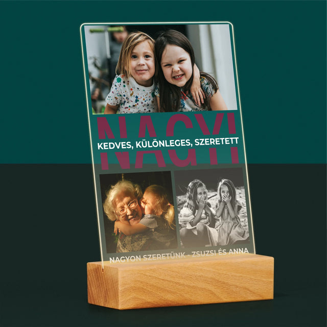 Fotókollázs: Nagymama Jellemzői - Akrilüvegre Nyomtatott Kép