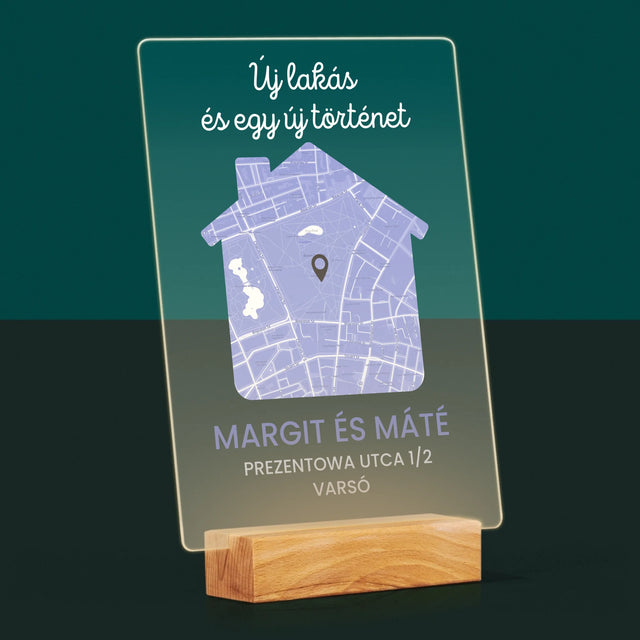 Városi Térkép: Várostérkép: Új Lakás - Akrilüvegre Nyomtatott Kép