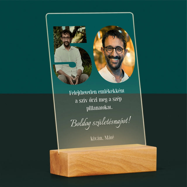 Szó Fotókból: 50 Szülinap - Akrilüvegre Nyomtatott Kép