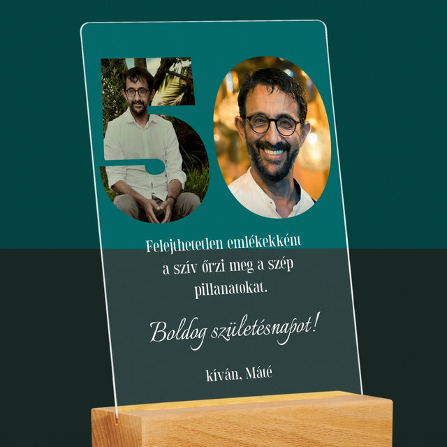 Szó Fotókból: 50 Szülinap - Akrilüvegre Nyomtatott Kép