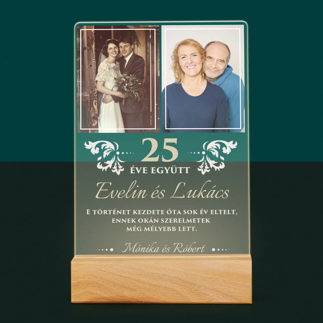 Fotókollázs: 25 Éve Együtt - Akrilüvegre Nyomtatott Kép