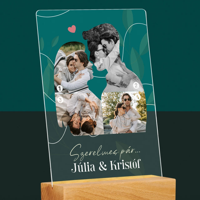 Alakzat Fotókból: Szerelmes Pár - Akrilüvegre Nyomtatott Kép