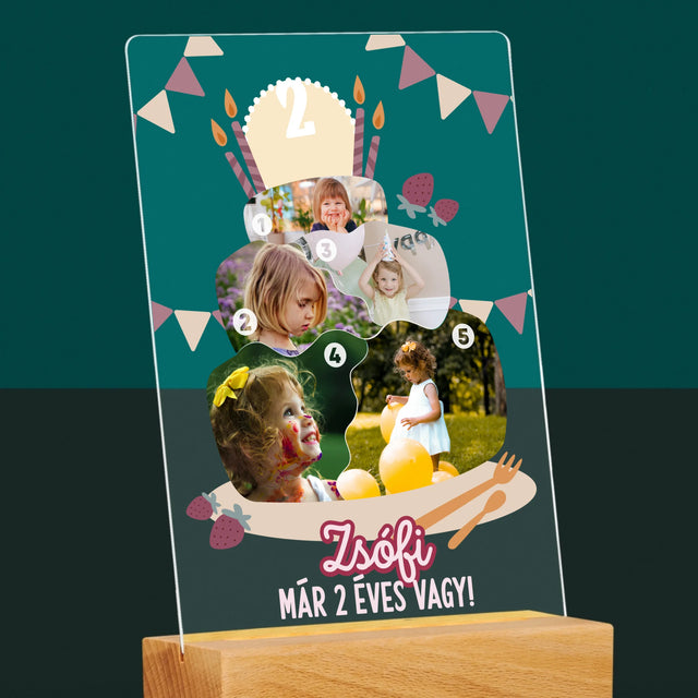 Alakzat Fotókból: Születésnapi Torta - Akrilüvegre Nyomtatott Kép
