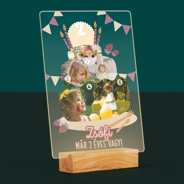Alakzat Fotókból: Születésnapi Torta - Akrilüvegre Nyomtatott Kép