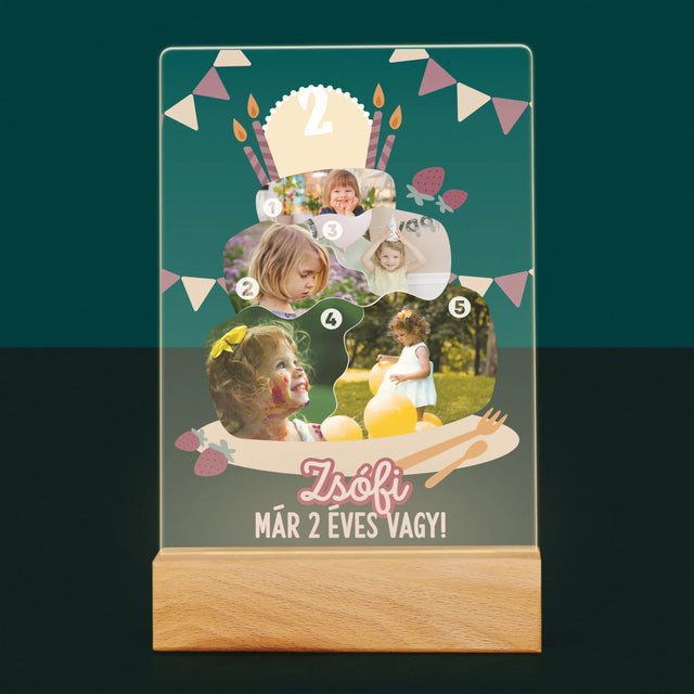 Alakzat Fotókból: Születésnapi Torta - Akrilüvegre Nyomtatott Kép