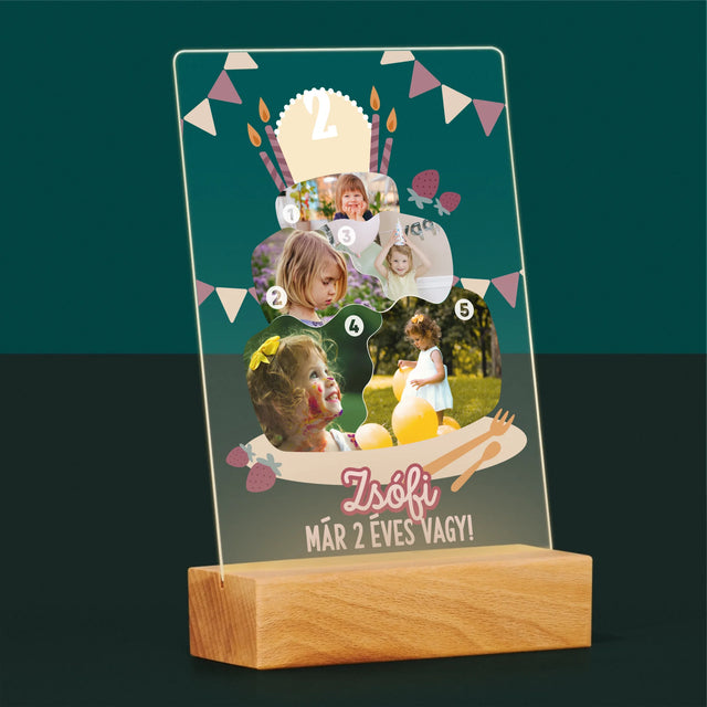 Alakzat Fotókból: Születésnapi Torta - Akrilüvegre Nyomtatott Kép