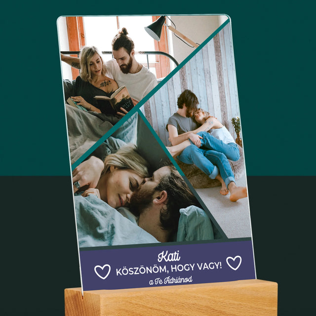 Fotókollázs: Köszönöm, Hogy Vagy - Akrilüvegre Nyomtatott Kép