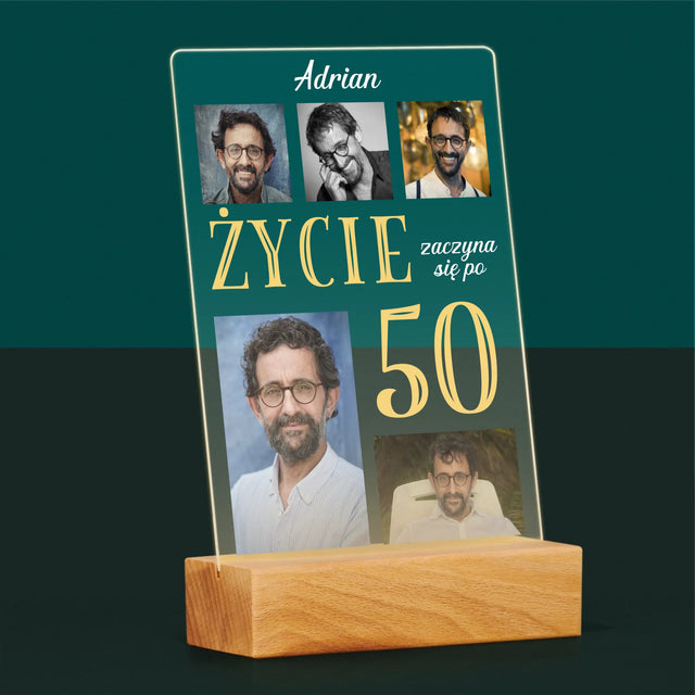 Fotókollázs: Az Élet 50 Után Kezdődik - Akrilüvegre Nyomtatott Kép