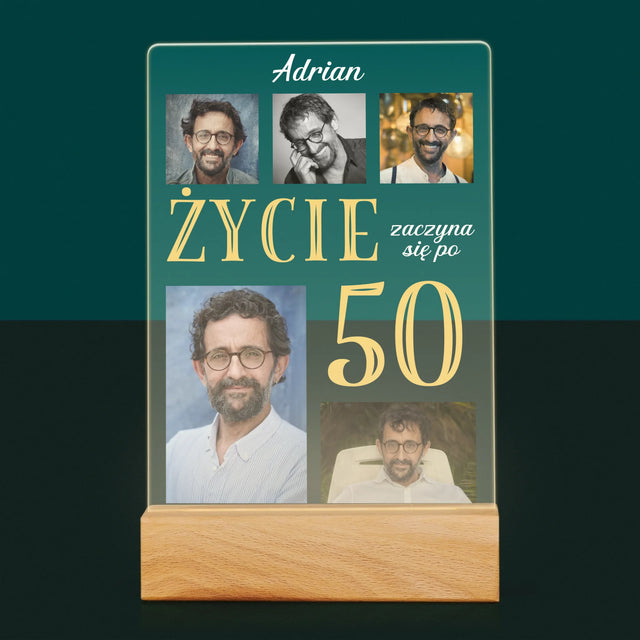 Fotókollázs: Az Élet 50 Után Kezdődik - Akrilüvegre Nyomtatott Kép