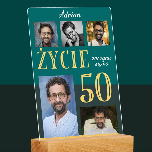 Fotókollázs: Az Élet 50 Után Kezdődik - Akrilüvegre Nyomtatott Kép