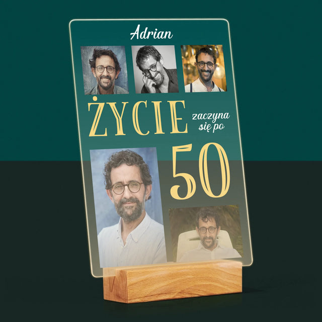 Fotókollázs: Az Élet 50 Után Kezdődik - Akrilüvegre Nyomtatott Kép