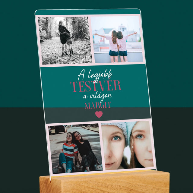 Fotókollázs: A Legjobb Lánytestvér - Akrilüvegre Nyomtatott Kép