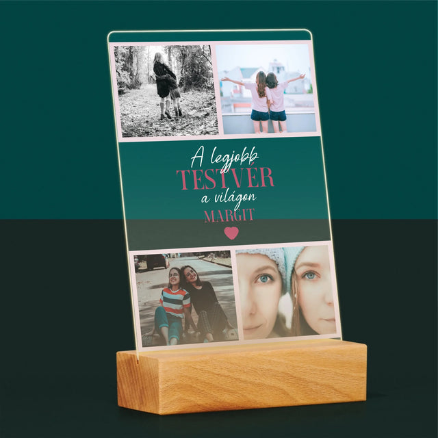 Fotókollázs: A Legjobb Lánytestvér - Akrilüvegre Nyomtatott Kép