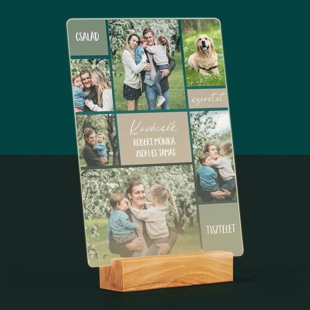Fotókollázs: Családi Fotókollázs - Akrilüvegre Nyomtatott Kép