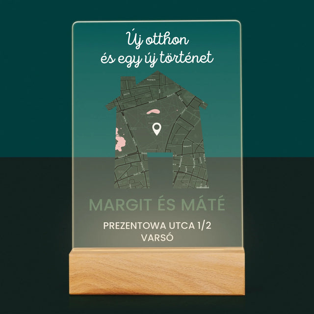 Városi Térkép: Várostérkép: Új Otthon - Akrilüvegre Nyomtatott Kép