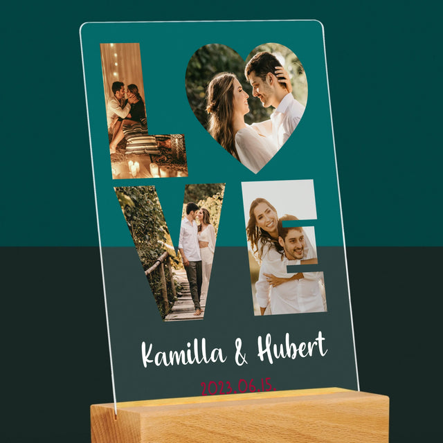 Szó Fotókból: Love A Fényképeidből - Akrilüvegre Nyomtatott Kép