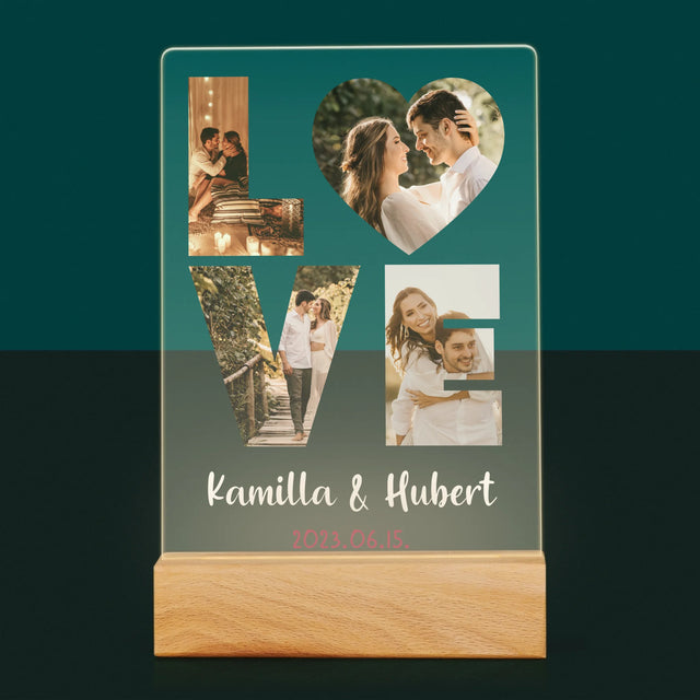 Szó Fotókból: Love A Fényképeidből - Akrilüvegre Nyomtatott Kép