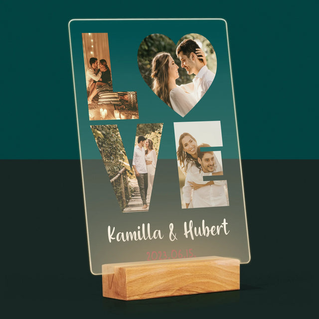 Szó Fotókból: Love A Fényképeidből - Akrilüvegre Nyomtatott Kép