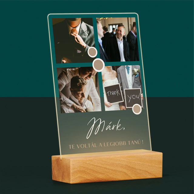 Fotókollázs: Tanúnak Koszönet Kollázs Fotókból - Akrilüvegre Nyomtatott Kép