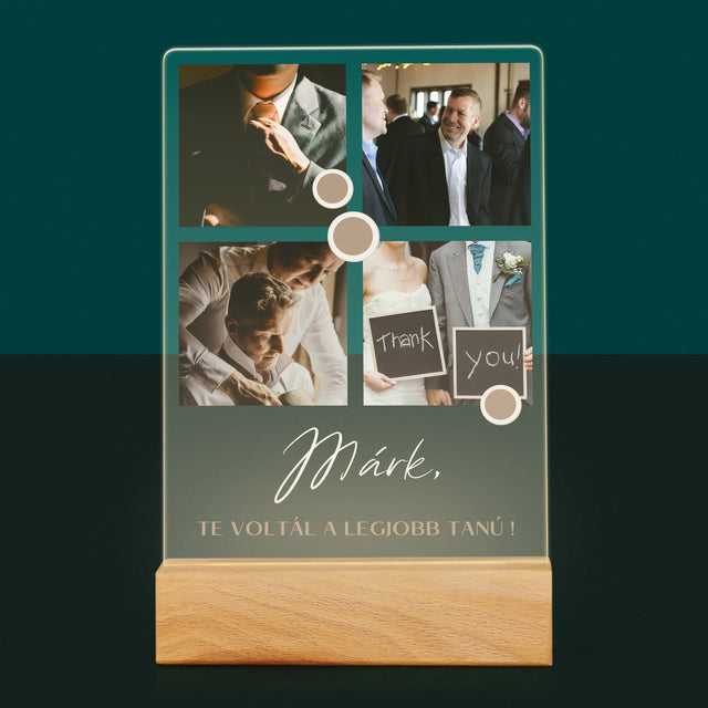 Fotókollázs: Tanúnak Koszönet Kollázs Fotókból - Akrilüvegre Nyomtatott Kép