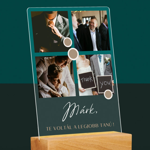 Fotókollázs: Tanúnak Koszönet Kollázs Fotókból - Akrilüvegre Nyomtatott Kép