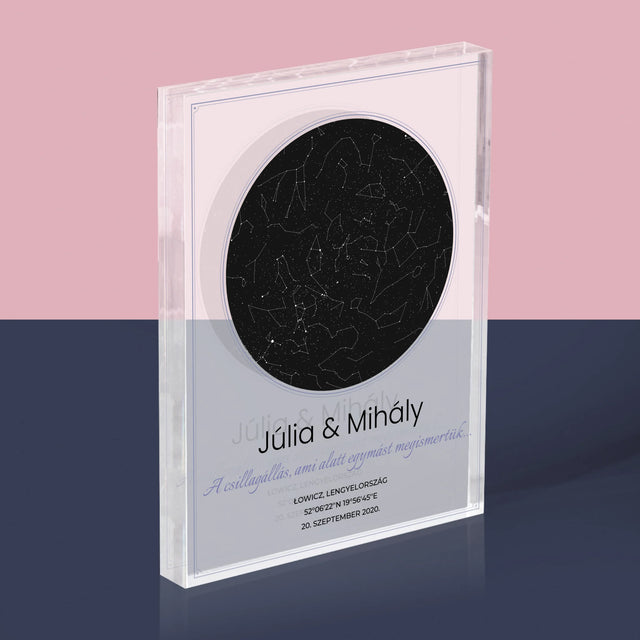 Csillagtérkép: Csillagtérkép: A Csillagok Alatt - Akrilüveg