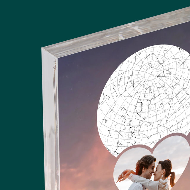 Csillagtérkép: Szerelmes Pár A Hegyekben - Akrilüveg