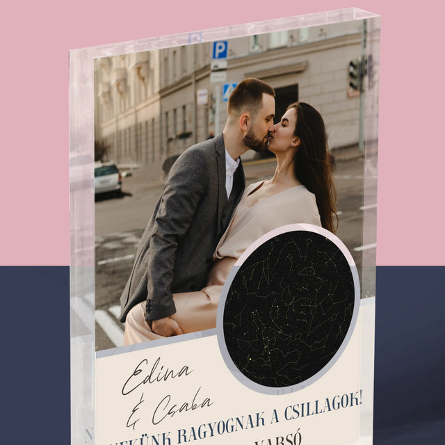 Csillagtérkép: Nekünk Ragyognak A Csillagok - Akrilüveg