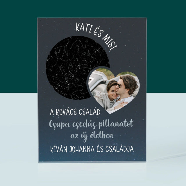 Csillagtérkép: Belépés Az Új Életbe Házasság - Akrilüveg