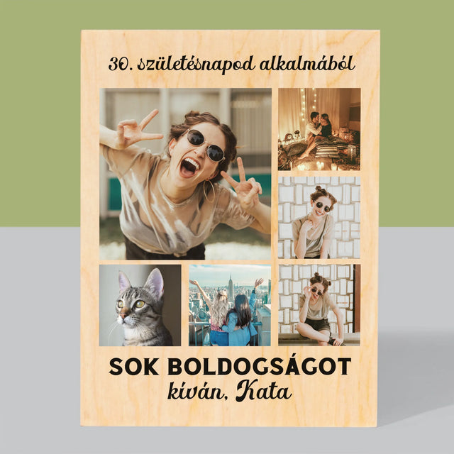 Fotókollázs: Születésnapi Kollázs - Nyomtatás Fára