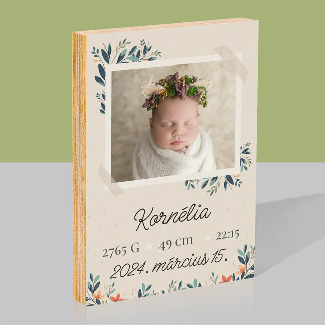 Születési Emléklap: Adatok, Virágok - Nyomtatás Fára