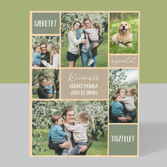Fotókollázs: Családi Fotókollázs - Nyomtatás Fára
