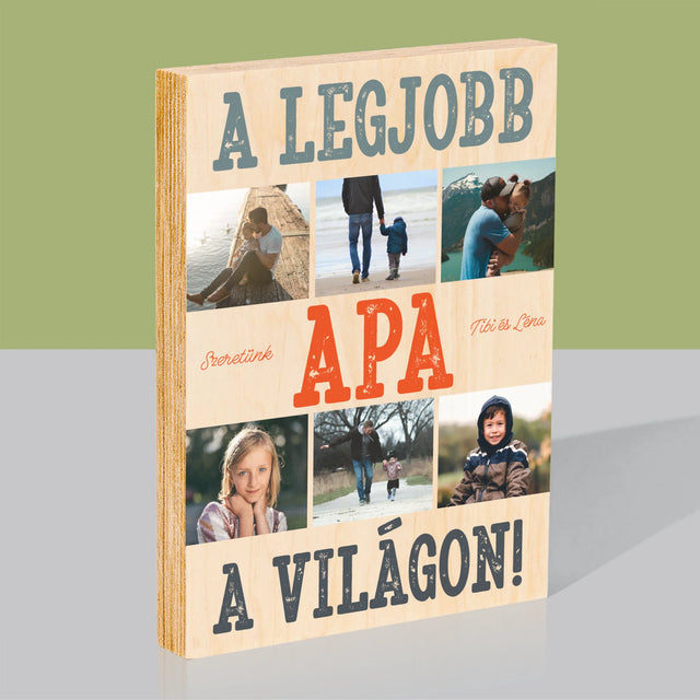 Fotókollázs: A Legjobb Apa A Világon Fénykép - Nyomtatás Fára