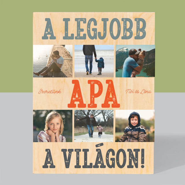 Fotókollázs: A Legjobb Apa A Világon Fénykép - Nyomtatás Fára