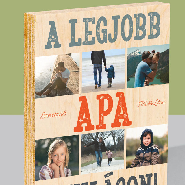 Fotókollázs: A Legjobb Apa A Világon Fénykép - Nyomtatás Fára