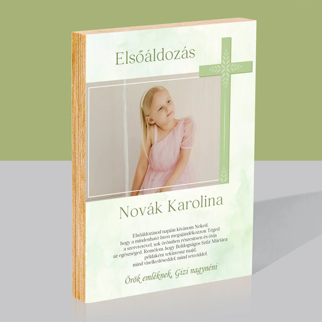 Fotó És Felirat: Elsőáldozási Fénykép Kereszttel - Nyomtatás Fára