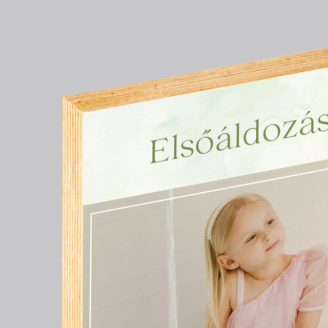 Fotó És Felirat: Elsőáldozási Fénykép Kereszttel - Nyomtatás Fára